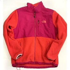 The North Face Denali Two-Tone Pink and Orange fleece